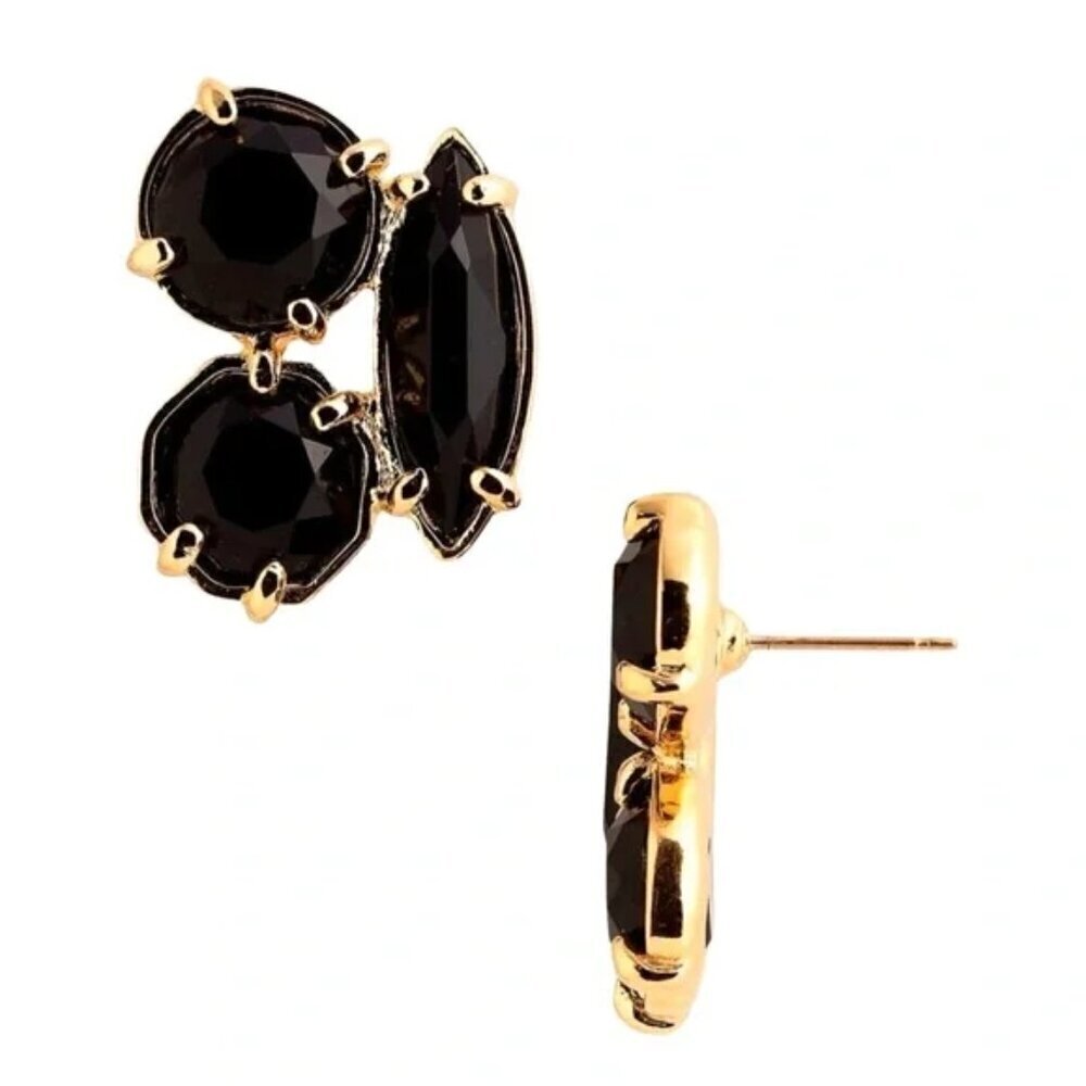 KATE SPADE • Crystal Black Cluster Earrings - Picture 3 of 5